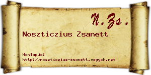 Noszticzius Zsanett névjegykártya